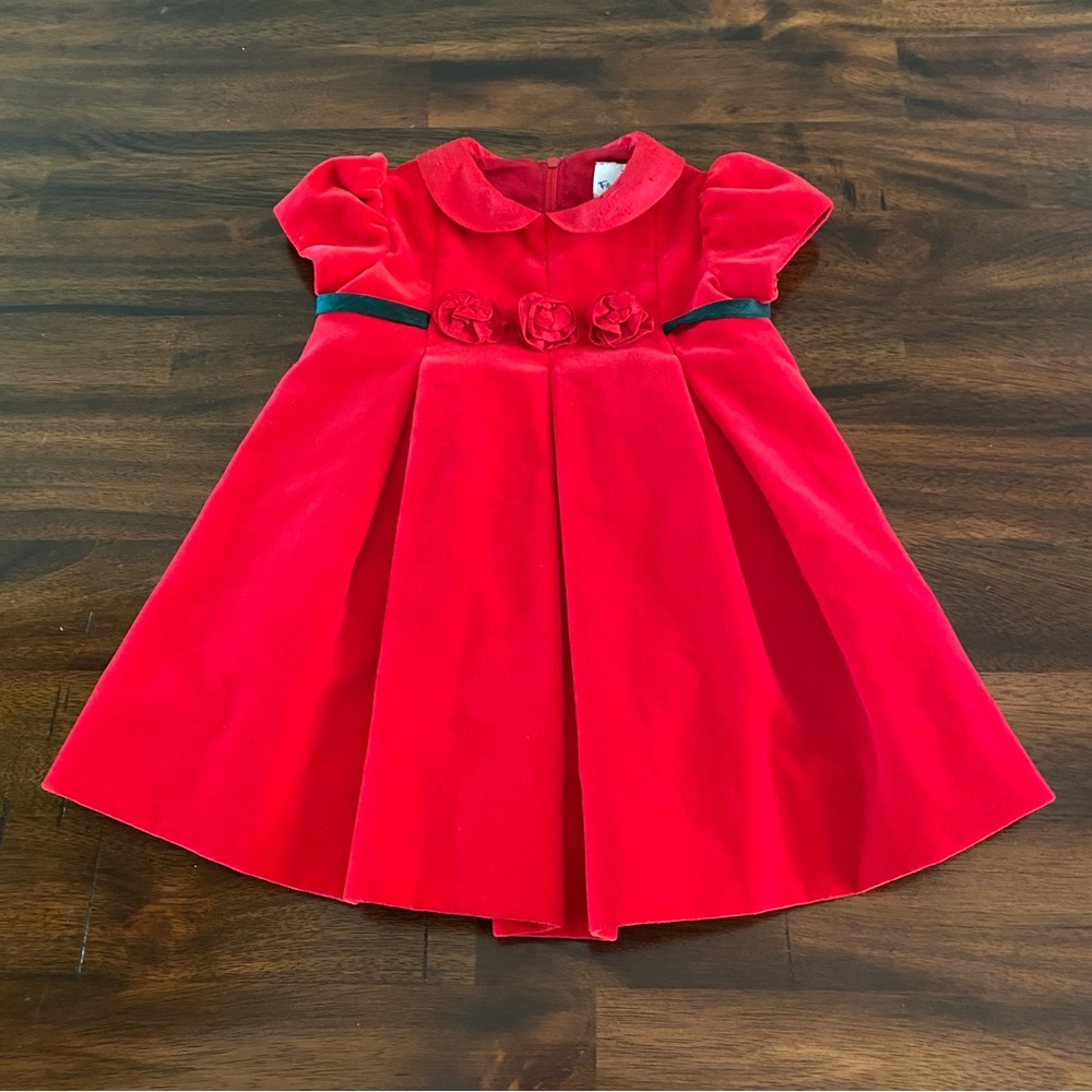 Florence Eiseman Velvet Dress with Silk Roses
